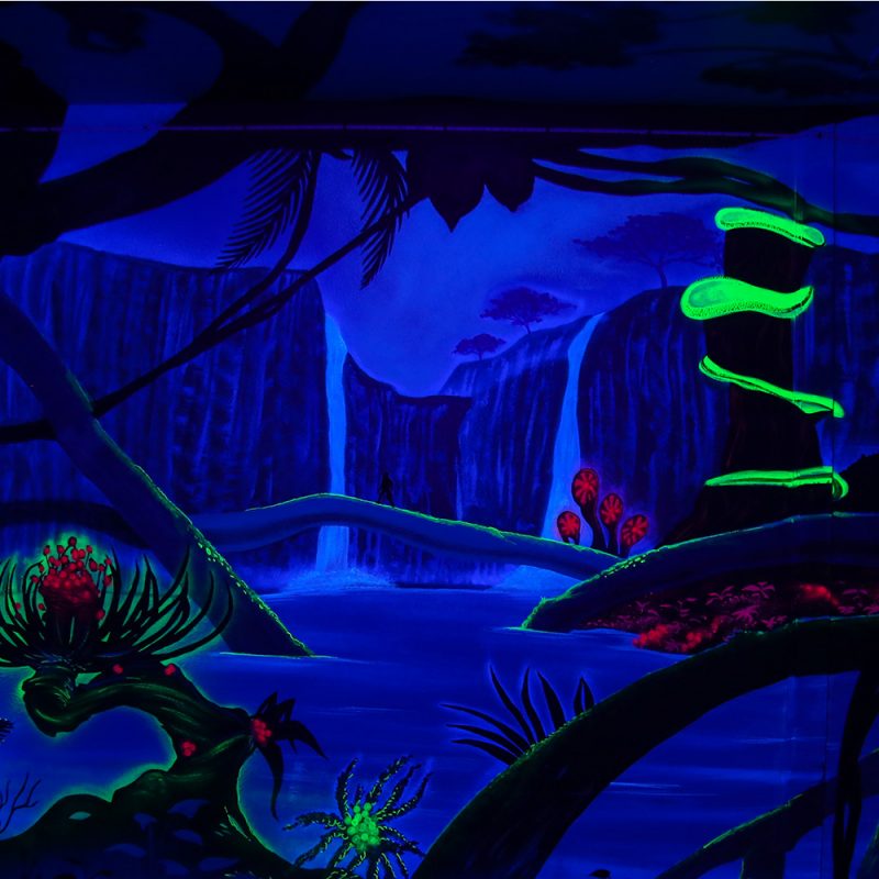 Avatar neon jungle, Air BnB mural